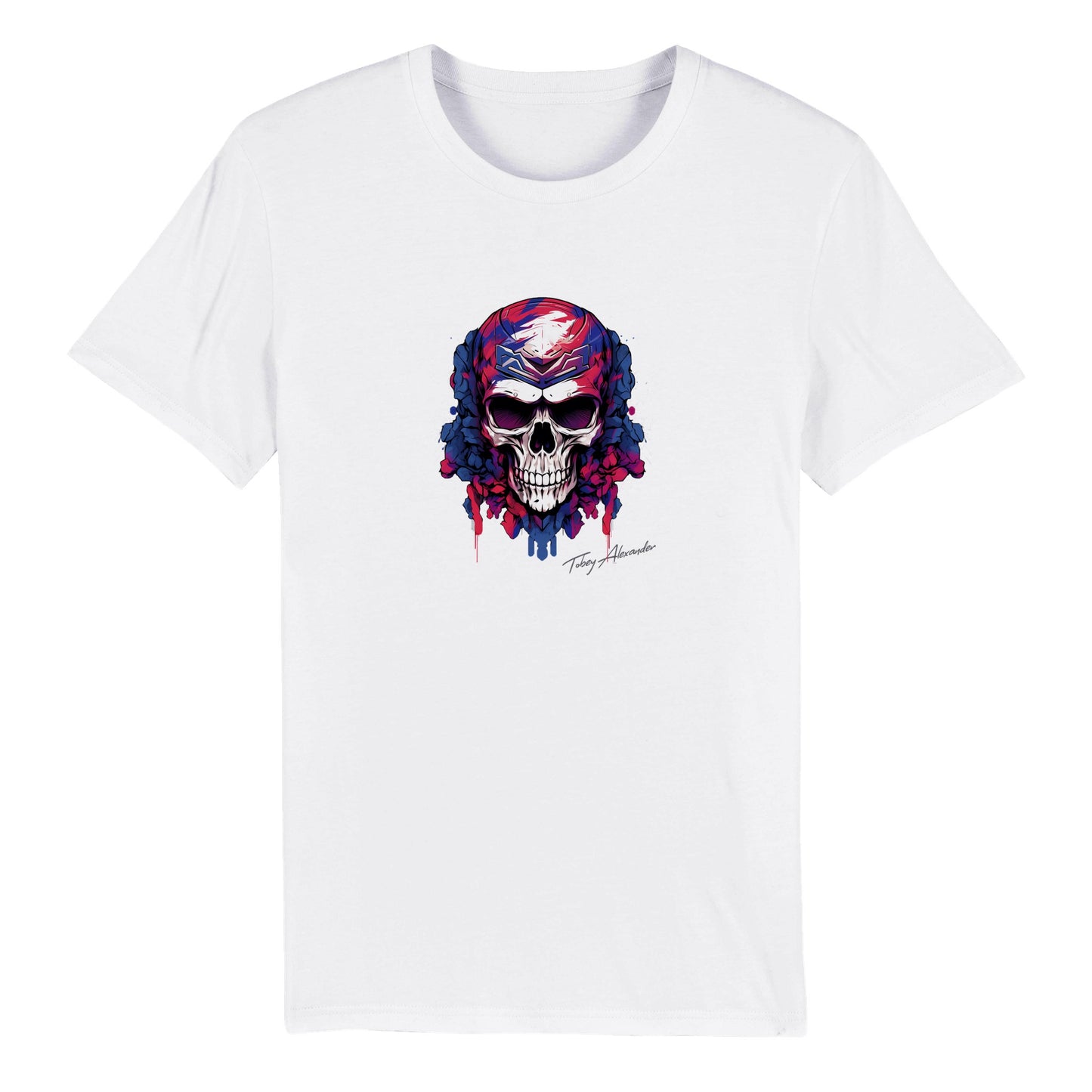 Skull of Pride: Bisexual-Skull Organic Unisex Crewneck Tee