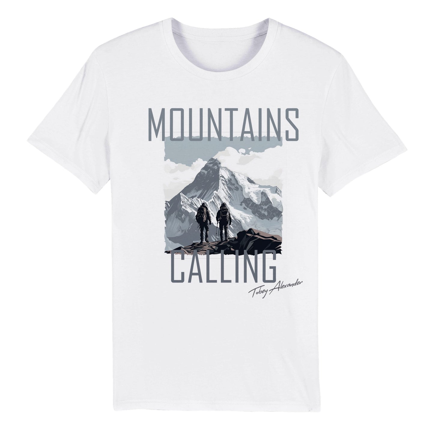 Answer the Call: Mountains Calling Organic Unisex Crewneck Tee Clothes By Tobey Alexander