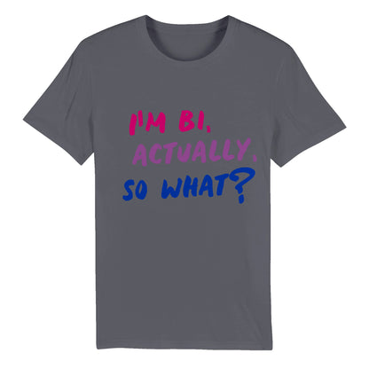 Empower Your Identity: 'I'm Bi So What?' Organic Unisex Crewneck Tee Clothes By Tobey Alexander