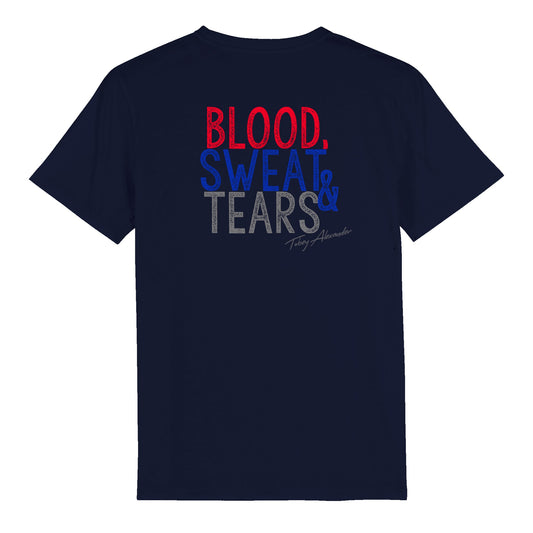 Determination Unleashed: RVN Blood, Sweat & Tears Unisex Crewneck Tee Clothes By Tobey Alexander