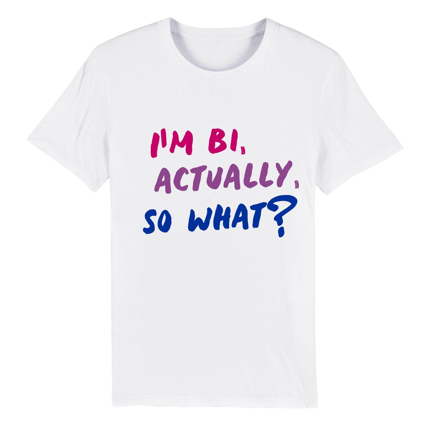 Empower Your Identity: 'I'm Bi So What?' Organic Unisex Crewneck Tee Clothes By Tobey Alexander