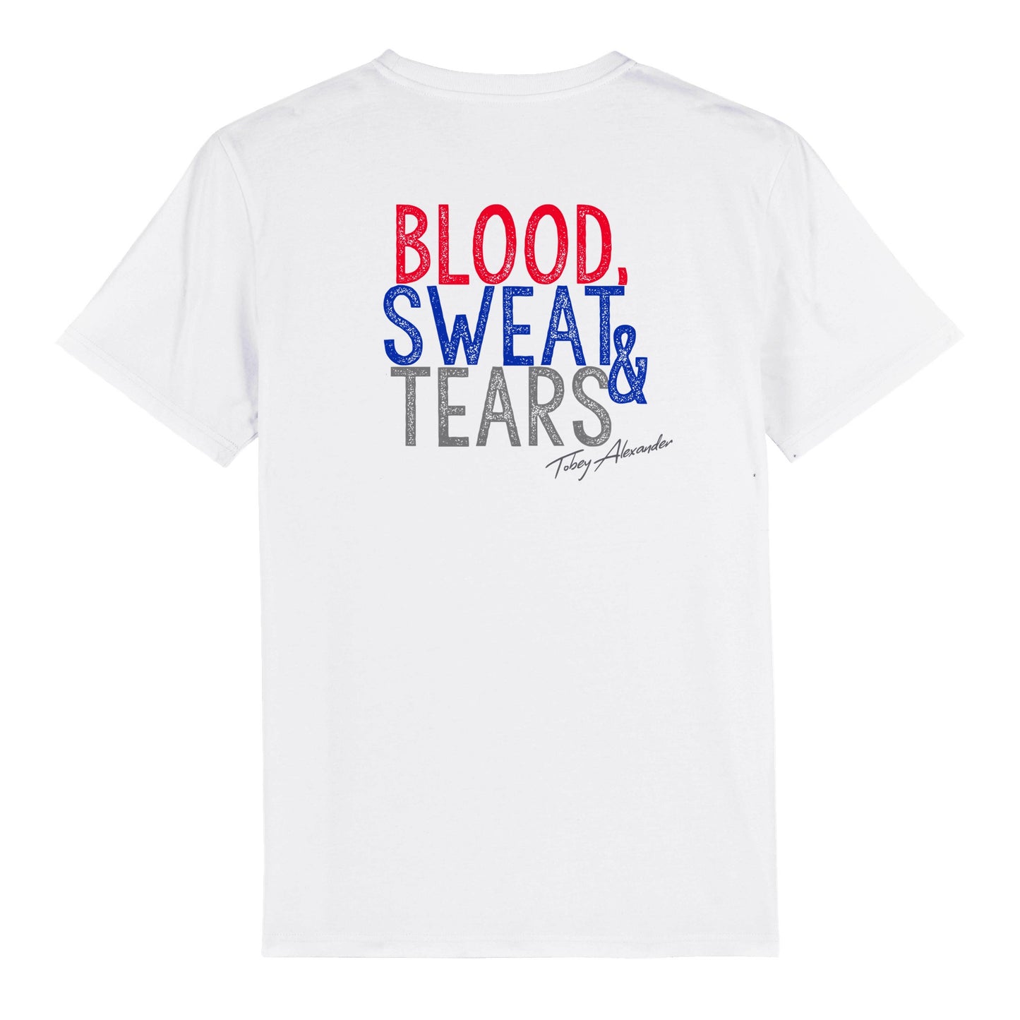 Determination Unleashed: RVN Blood, Sweat & Tears Unisex Crewneck Tee Clothes By Tobey Alexander