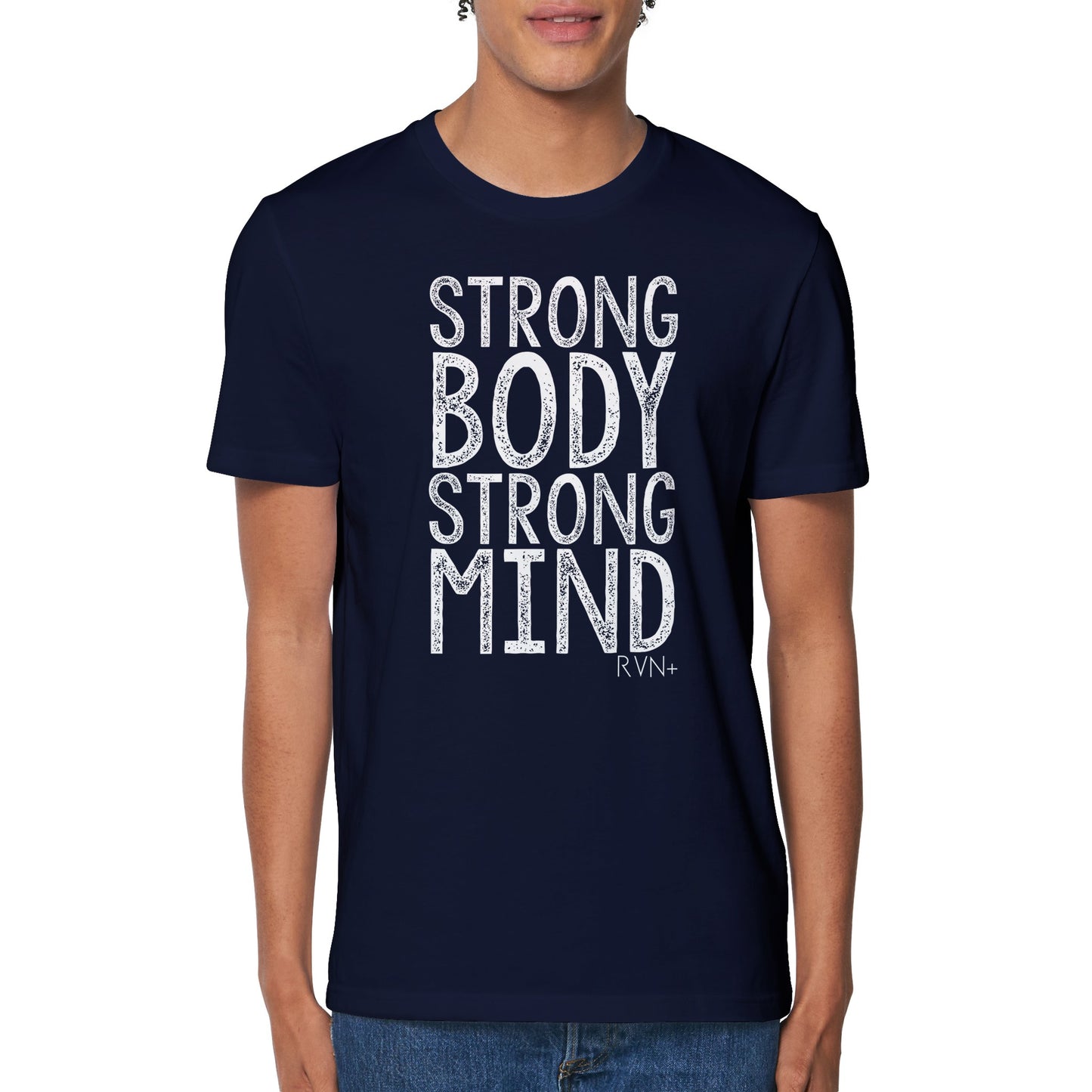 Strong Body, Strong Mind Organic Unisex Crewneck Tee Clothes by Tobey Alexander