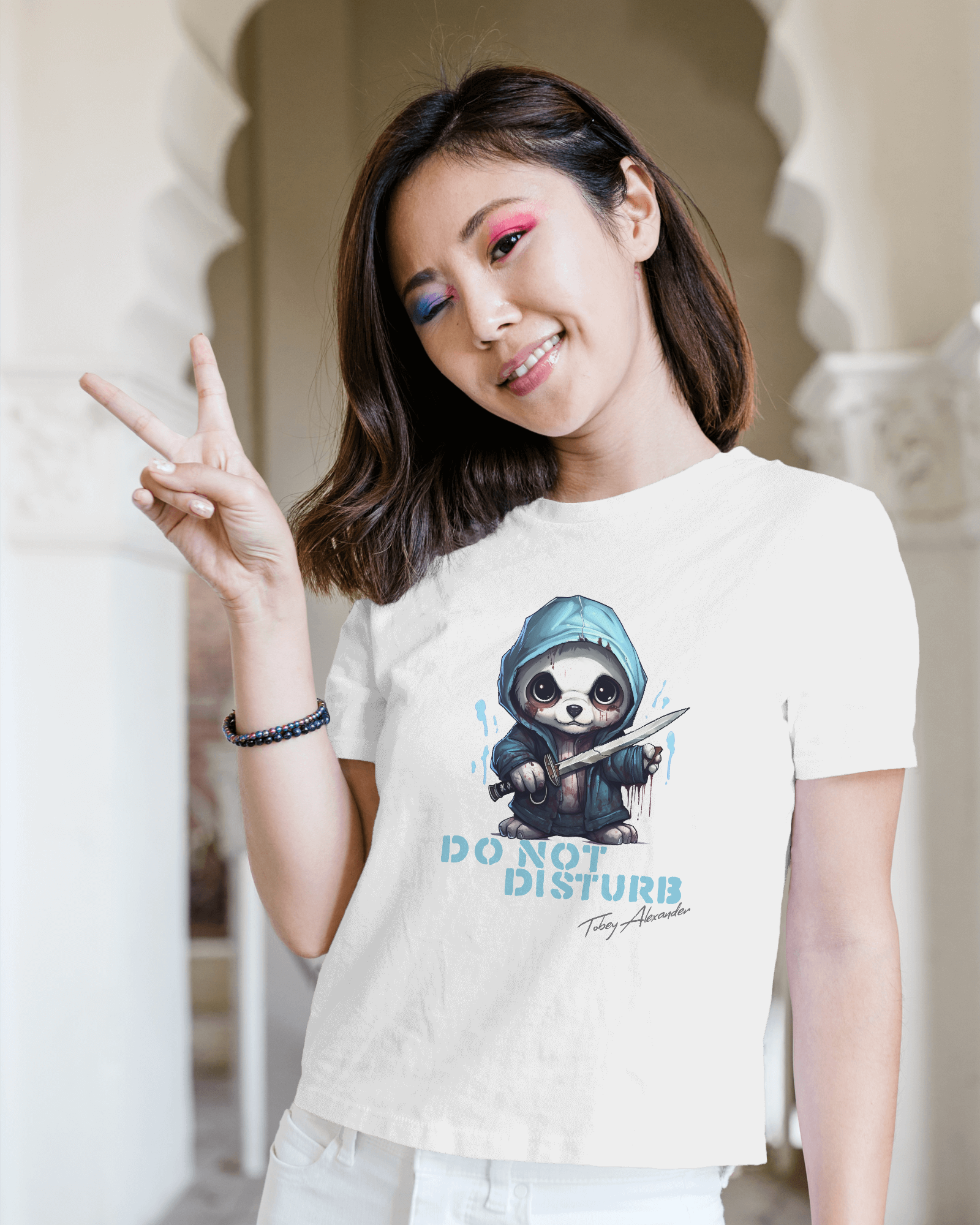 DND Diversity-Expressive Panda: Unisex Organic Crewneck Tee for Unique Self-Expression Clothes By Tobey Alexander