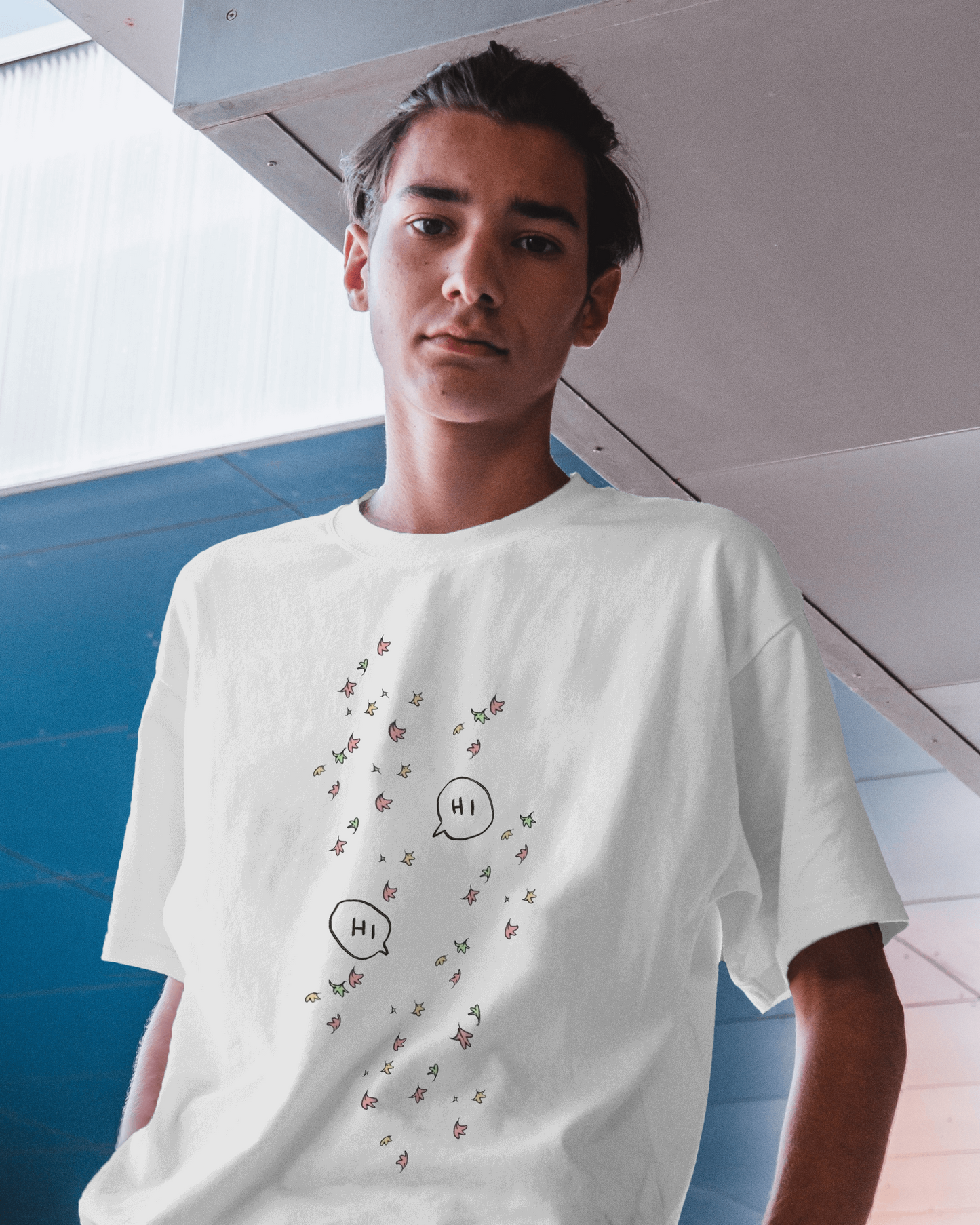 Love and Homage: 'Hi Leaves' Heartstopper Inspired Unisex Crewneck Tee Clothes By Tobey Alexander