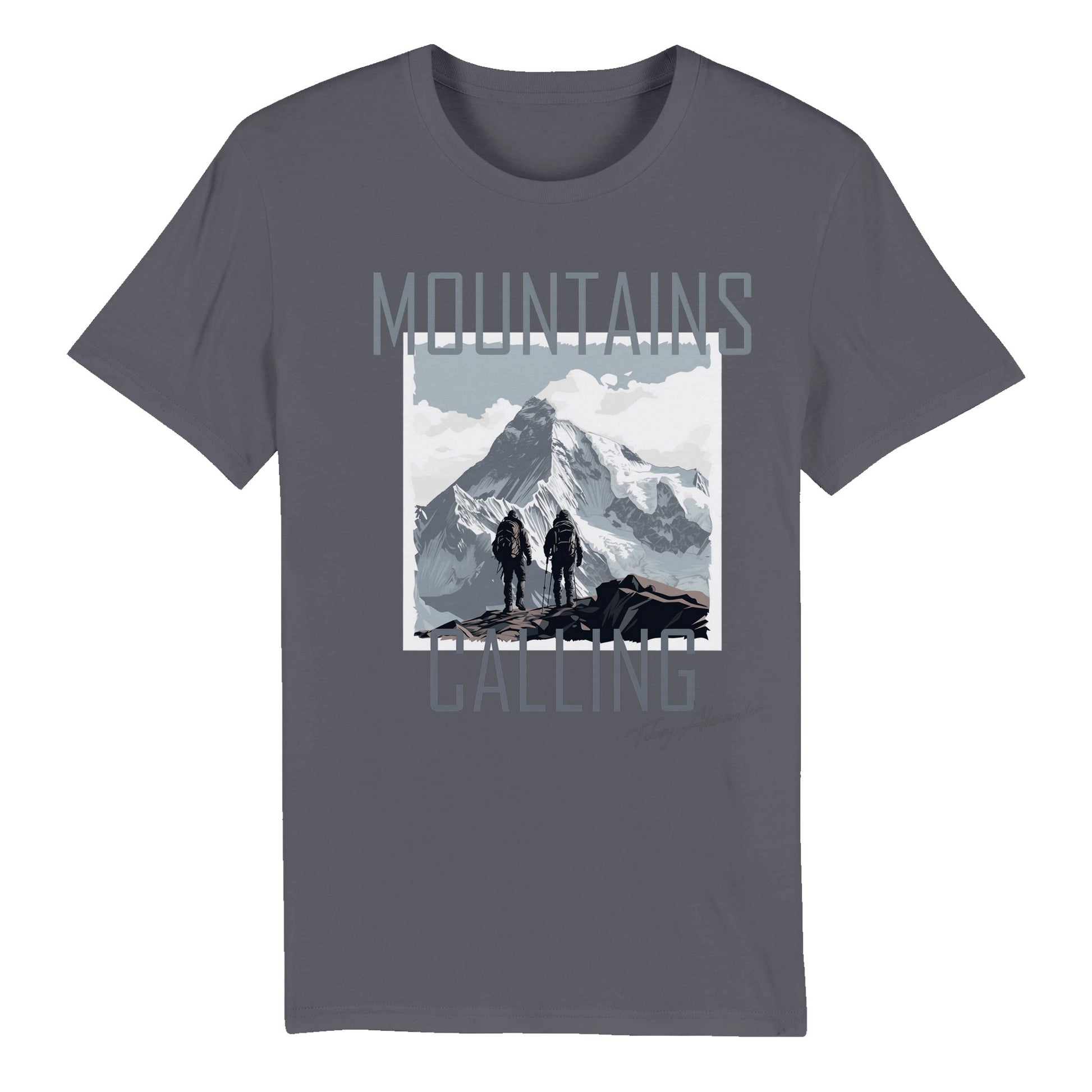 Answer the Call: Mountains Calling Organic Unisex Crewneck Tee Clothes By Tobey Alexander