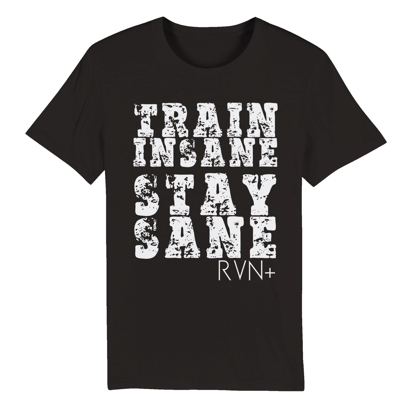 Train Insane, Stay Sane Organic Unisex Fitness T-Shirt Clothes by Tobey Alexander