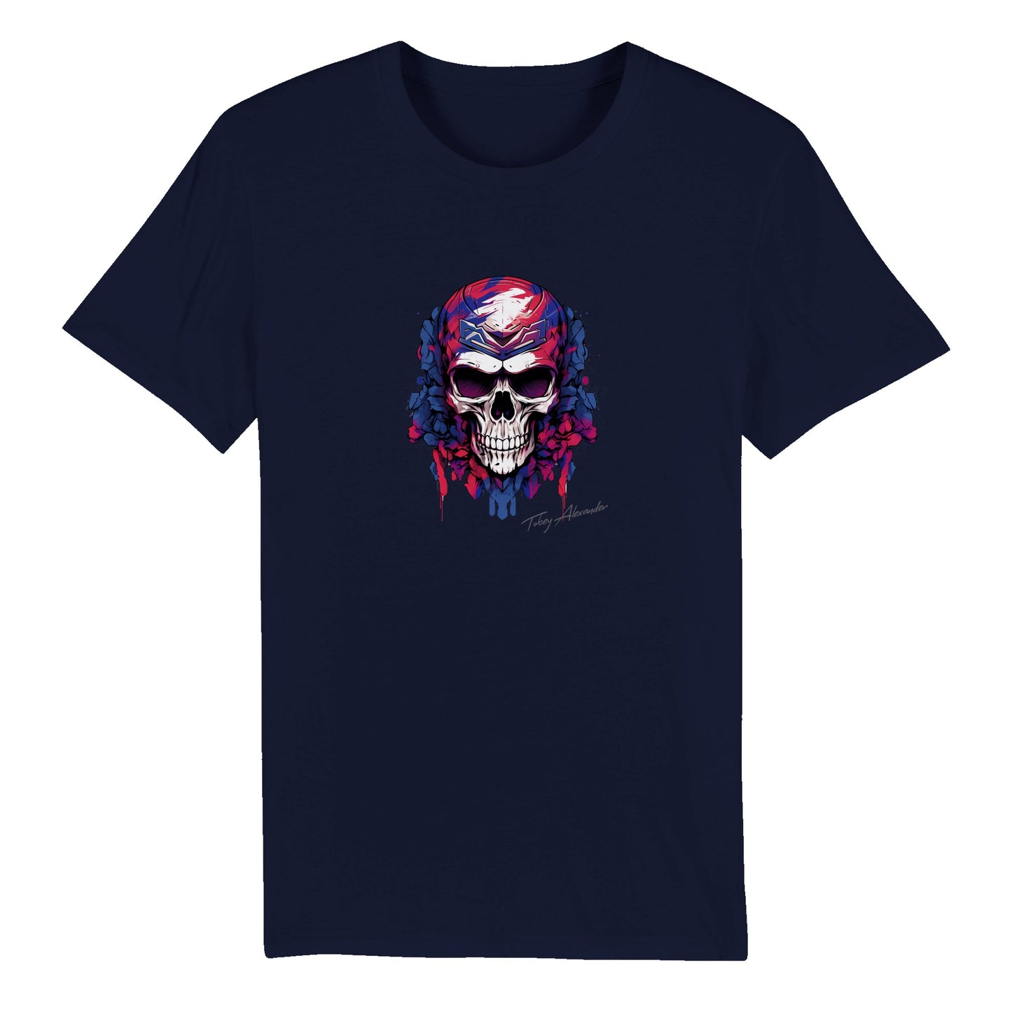 Skull of Pride: Bisexual-Skull Organic Unisex Crewneck Tee
