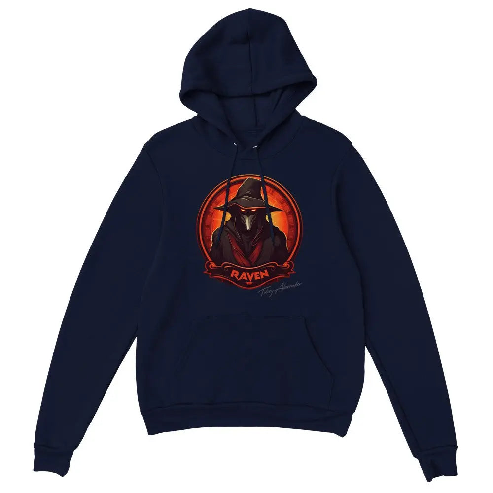 Retro Raven Hoodie: Unleash Your Inner Superhero in Style Unisex Pullover Hoodie Clothes By Tobey Alexander