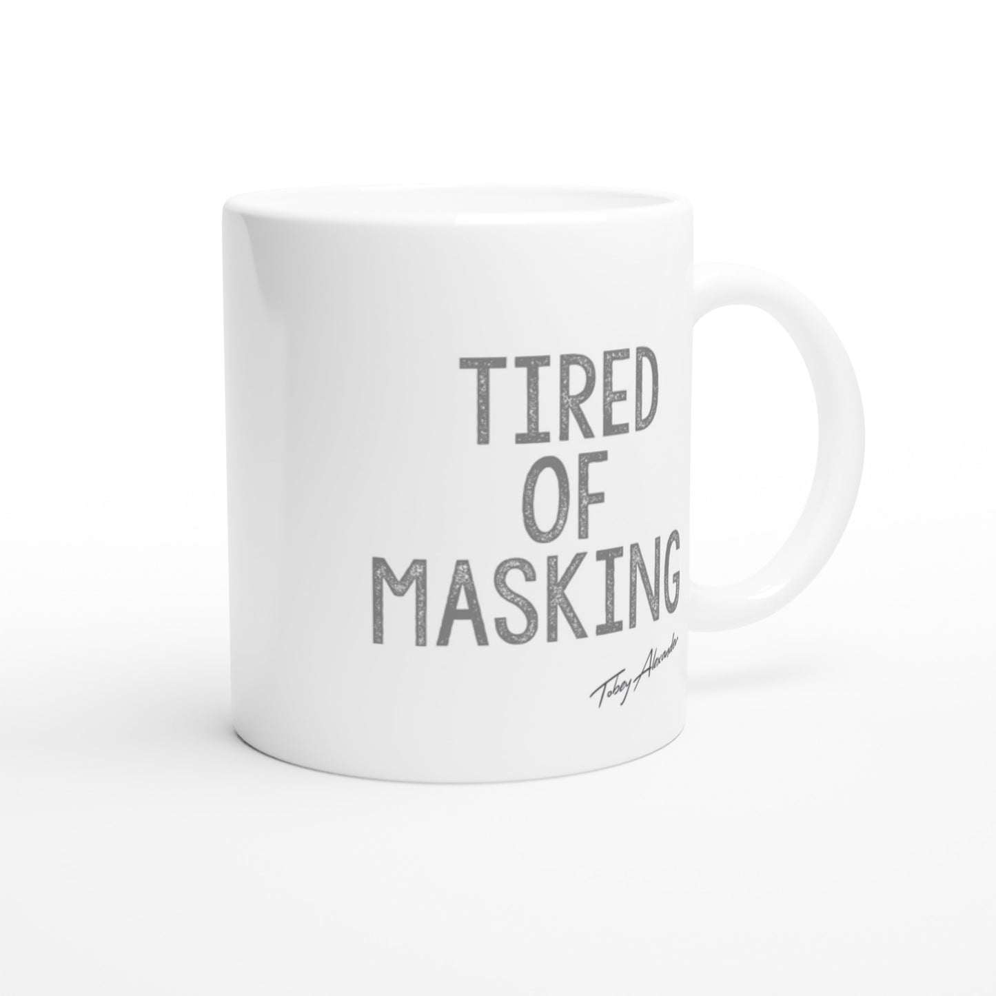Unmask Your Mornings with the Exclusive Masking Panda 11oz Ceramic Mug Clothes by Tobey Alexander