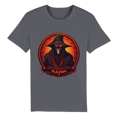 Retro Raven: Unleash Your Inner Superhero in Style Unisex Crewneck Tee Clothes By Tobey Alexander