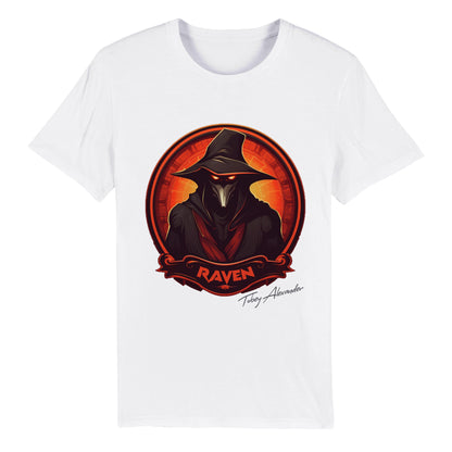 Retro Raven: Unleash Your Inner Superhero in Style Unisex Crewneck Tee Clothes By Tobey Alexander