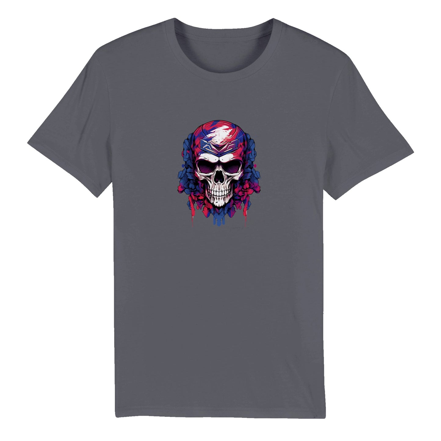 Skull of Pride: Bisexual-Skull Organic Unisex Crewneck Tee