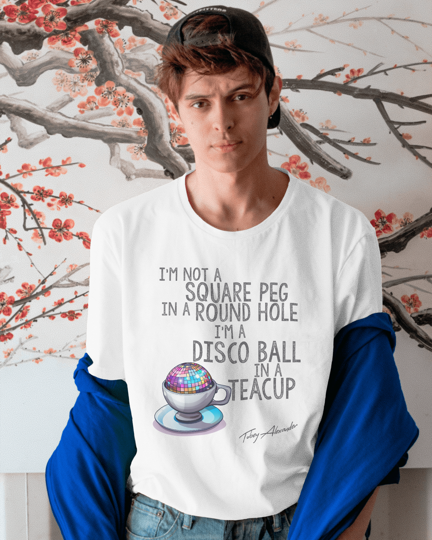 Expressive Disco Ball Teacup: Funny Organic Unisex Crewneck T-shirt ☕🕺