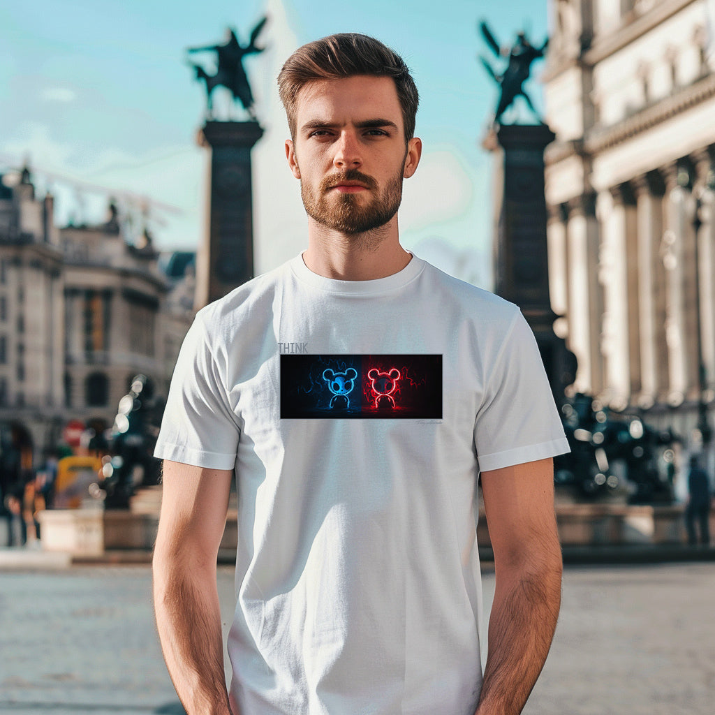 THINK Neon Panda T-Shirt – Empower Your Perspective Tobey Alexander's Imagination