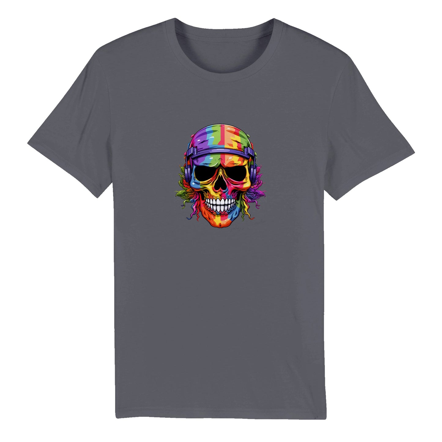 Duty Calls Rainbow Skull: Organic Unisex Crewneck T-shirt 🌈💀