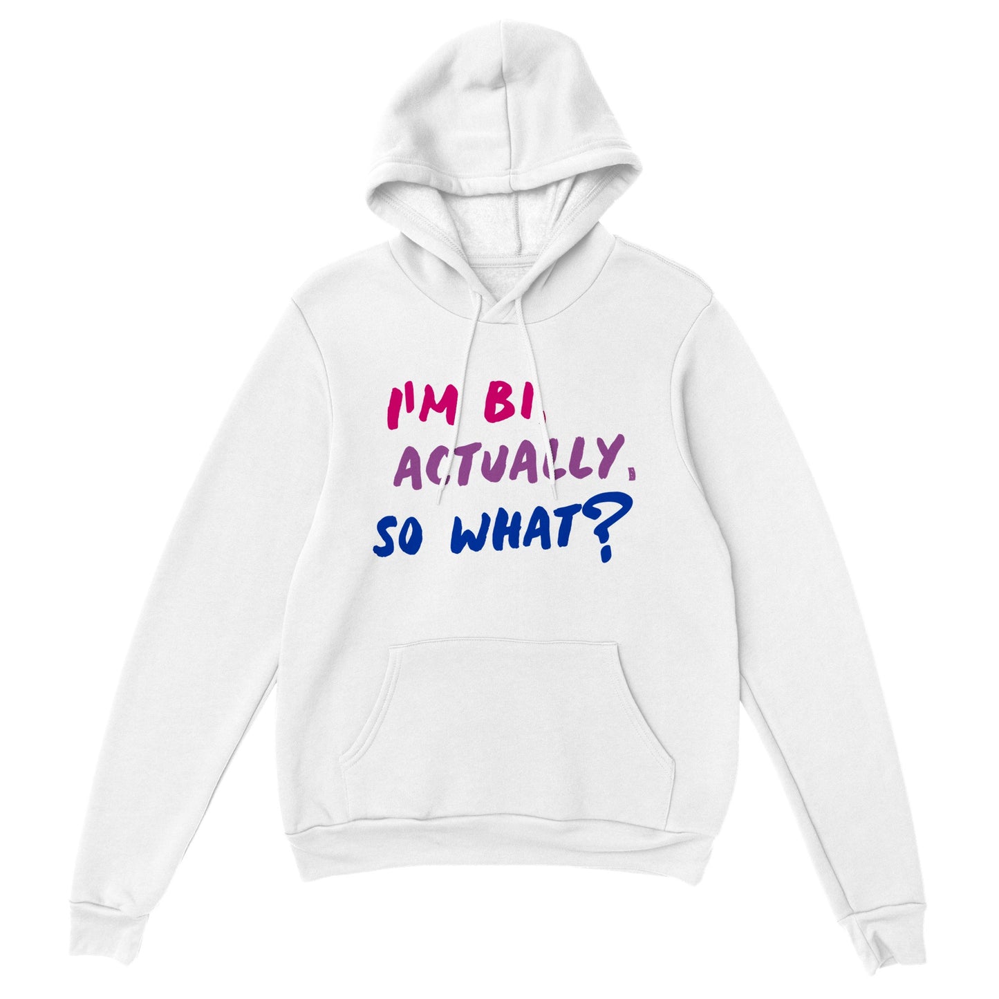 Boldly Proud: 'I'm Bi, So What?' Premium Unisex Pullover Hoodie
