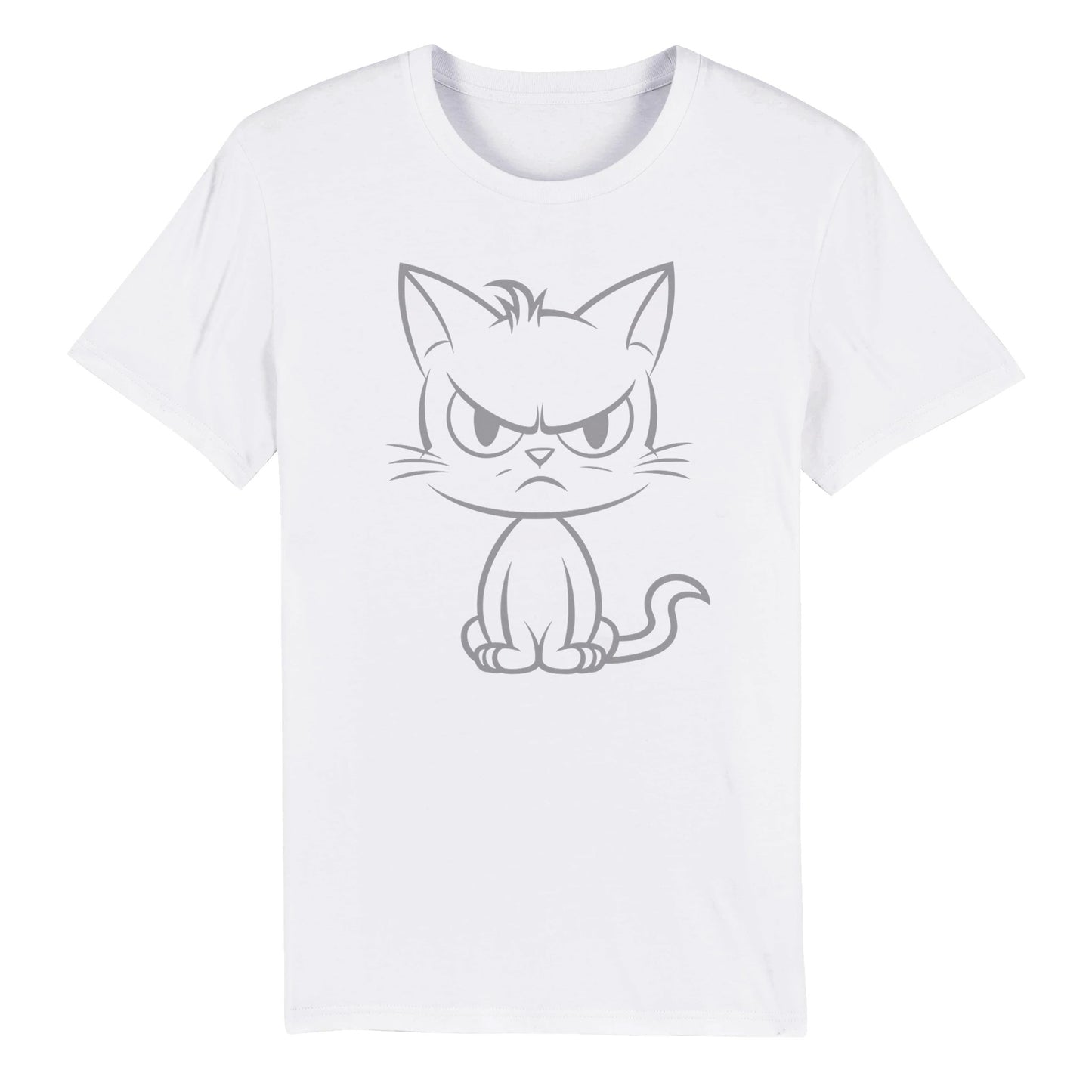 Express Yourself: Moody Cat Organic Tee for Every Mood! 😼